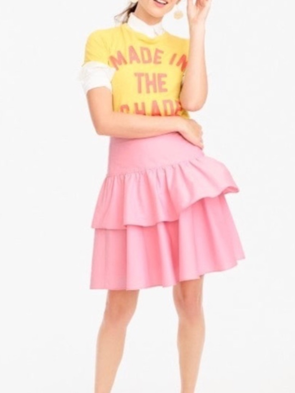J Crew Tiered Ruffle Skirt